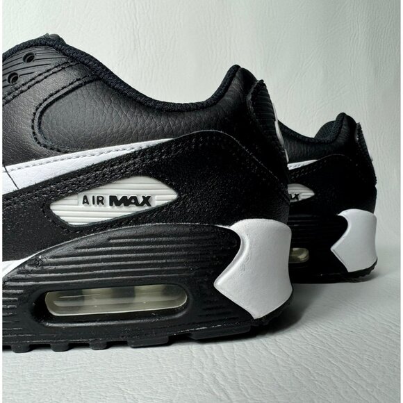 H51- SIZE 6Y | 7.5 WOMEN'S NIKE AIR MAX 90 BLACK / WHITE SNEAKERS RUNNING CD6864 - Picture 8 of 9